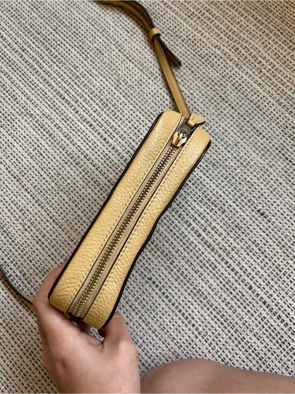 COACH Yellow Pebbled Leather Crossbody with Princess Belle - Picture 6 of 11